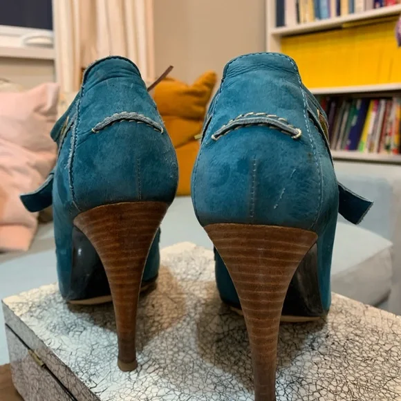 Pierre Hardy Teal Heeled Boots - Picture 5 of 10